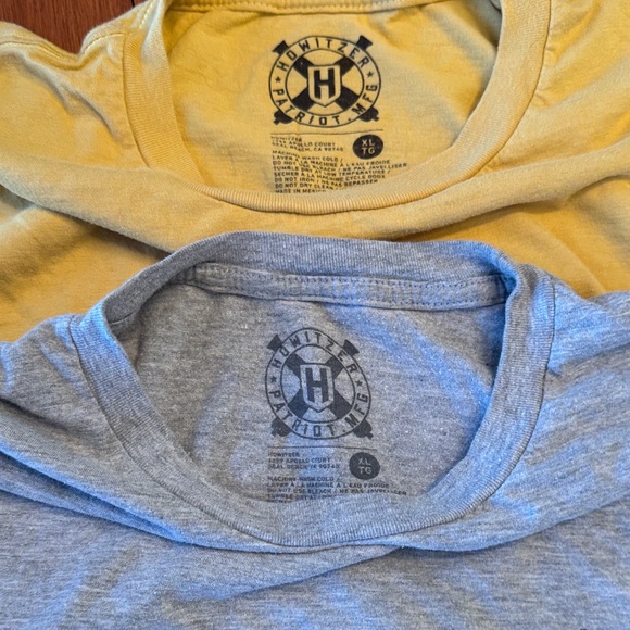Howitzer MFG Men's Short Sleeve Tees - Yellow and Gray - Picture 6 of 11